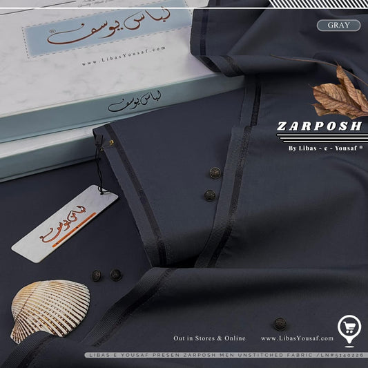 ZARPOSH | Crafted by Libas e Yousaf | Wash & Wear | Winter Season | Gray