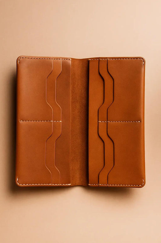 Heritage Saddle Tan Leather Passport Holder