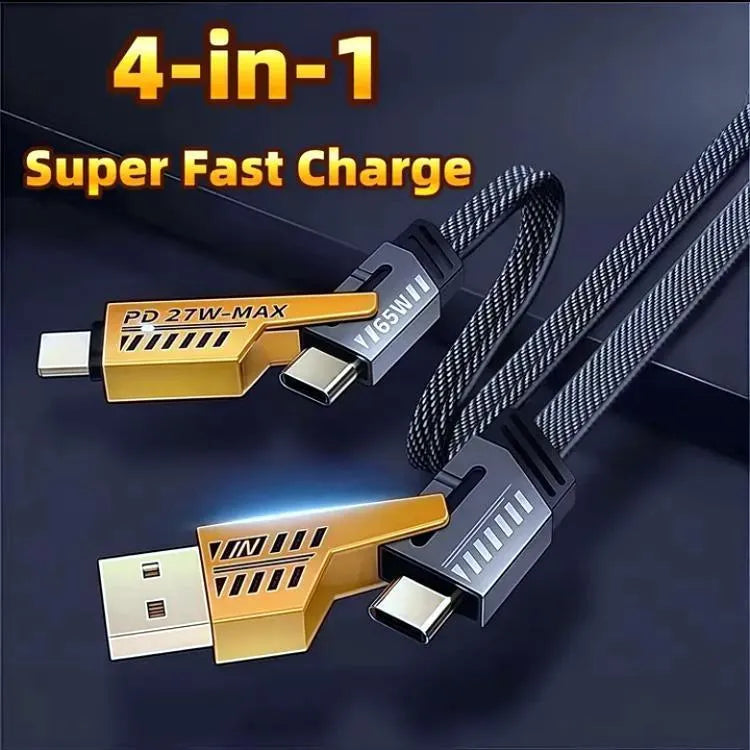 4 in 1 Fast Charging 4 in 1 Type C & iPhone Charging Cable