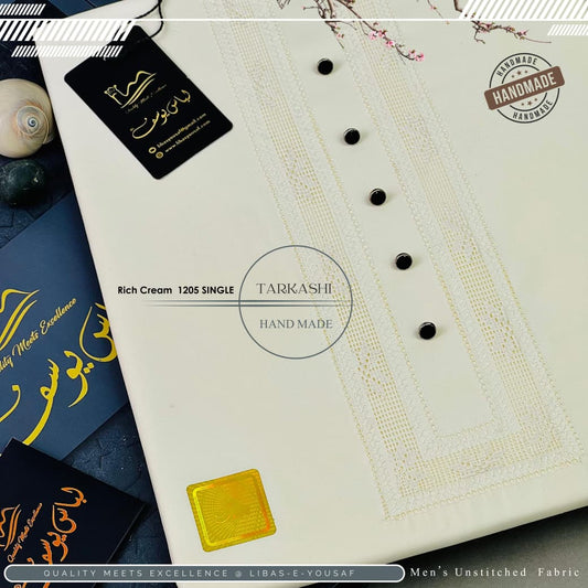 Butter Blend TarKashi | Crafted by Libas e Yousaf | Shade 1205 – Rich Cream